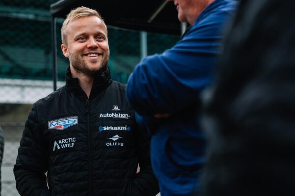 Felix Rosenqvist in his Meyer Shank Racing jacket