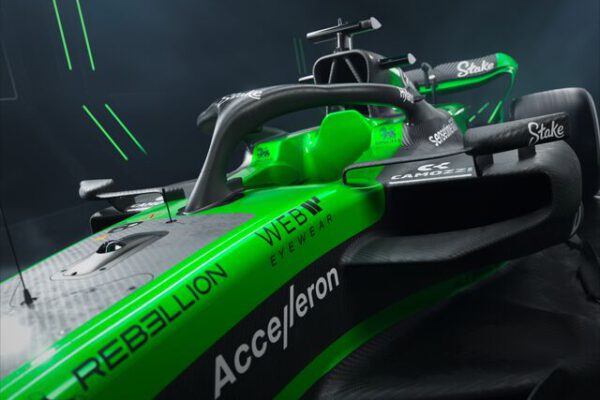Close up of the Stake F1 Team C44 car