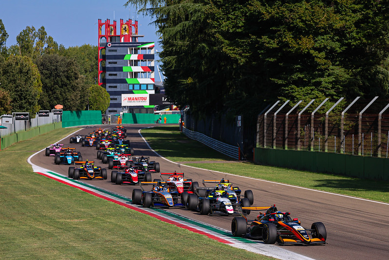 Bondarev caps a stunning FREC debut at Imola with Race 3 victory as Olivieri extends his championship lead before Hockenheim.