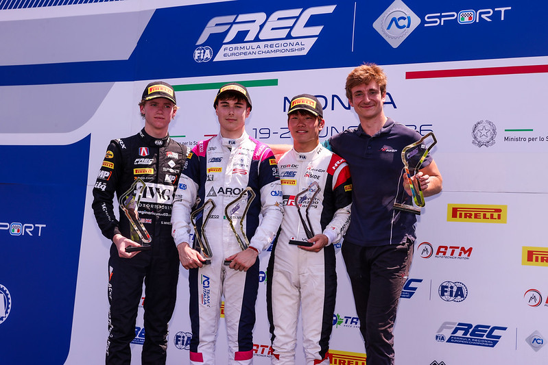 Olivieri, Wheldon and Sano reflect on a dramatic 2026 FREC Monza Race 3 featuring a maiden win, late passes and a first podium finish.