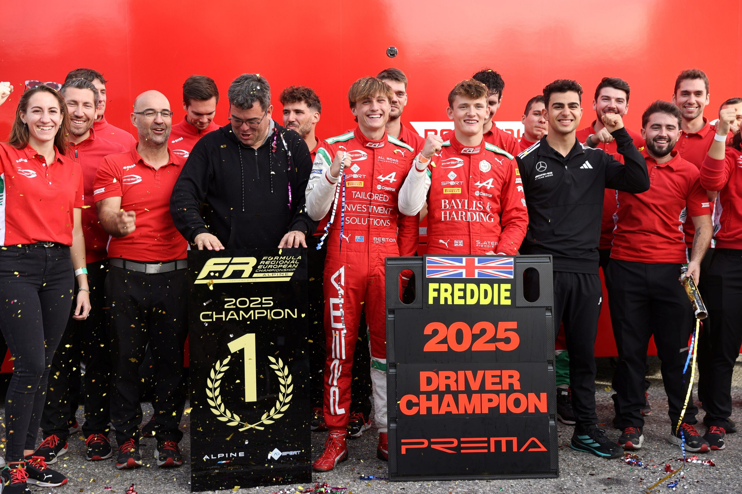 Freddie Slater takes 2025 FRECA Drivers' Championship after win in Race 1 of the Round 10 Monza weekend; with Prema Racing Team