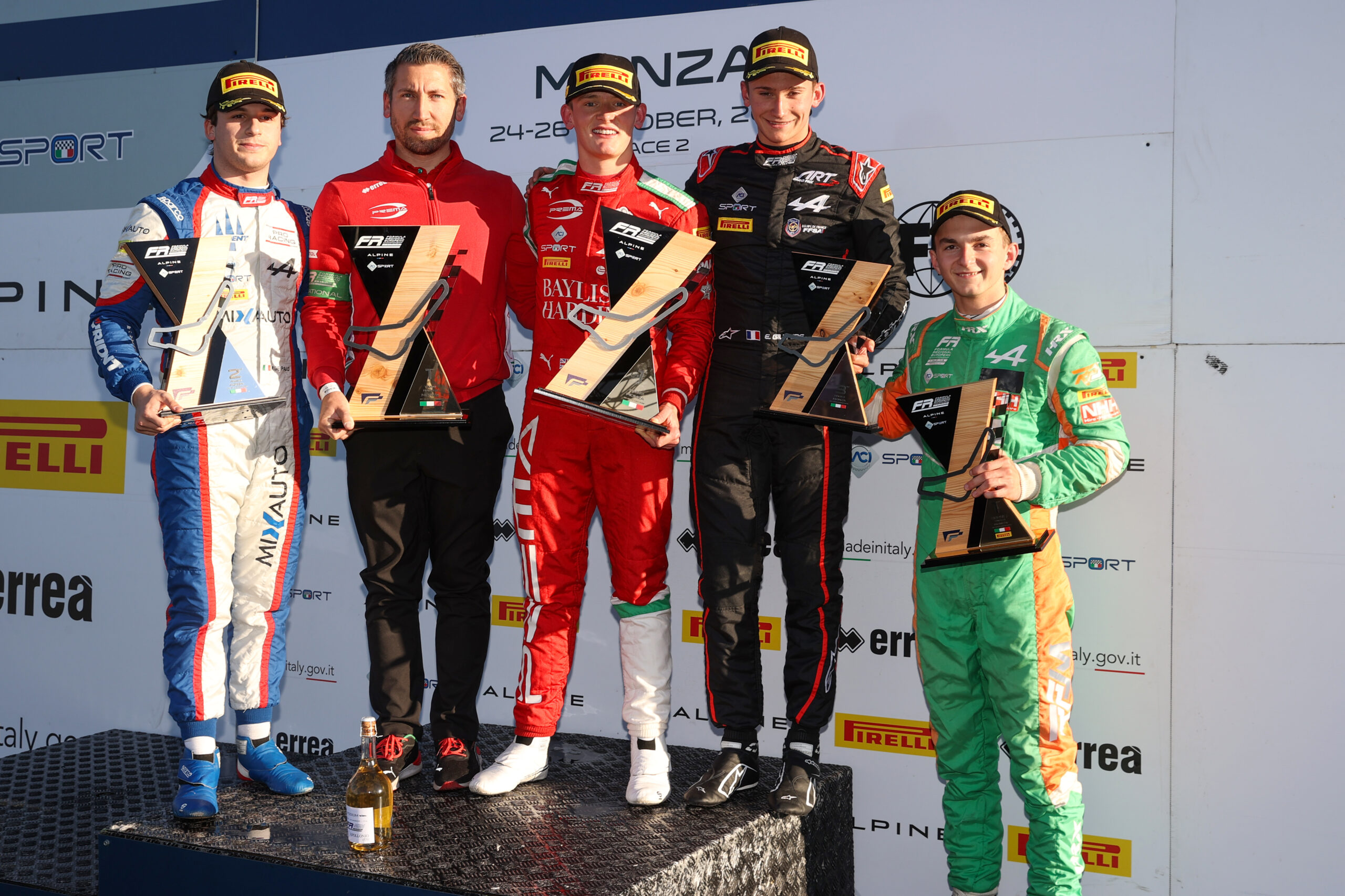 2025 FRECA Round 10 Race 2 podium at Monza
