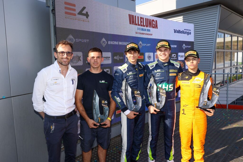 Sammalisto leads 2026 E4 after two Vallelunga wins, while Craigie stars and US Racing tops the teams’ standings.