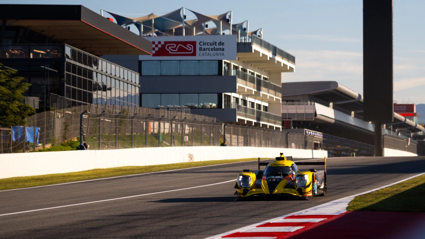 Jake Hughes sets the ELMS Prologue benchmark for Algarve Pro Racing before Rossa Racing by Virage leads Day 2 in Barcelona.