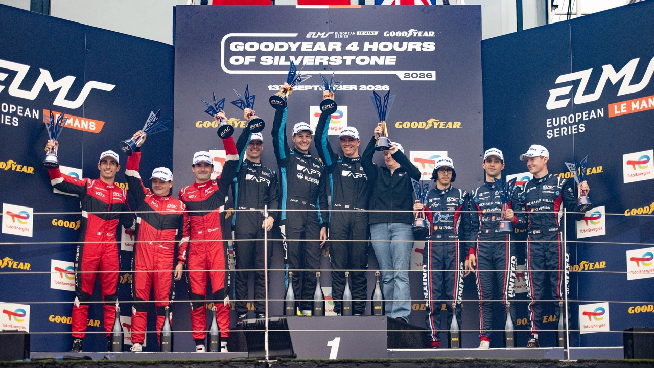 Algarve Pro Racing wins rain-hit 2026 ELMS Silverstone, while R-ace GP and Team Qatar by Iron Lynx secure breakthrough class victories.
