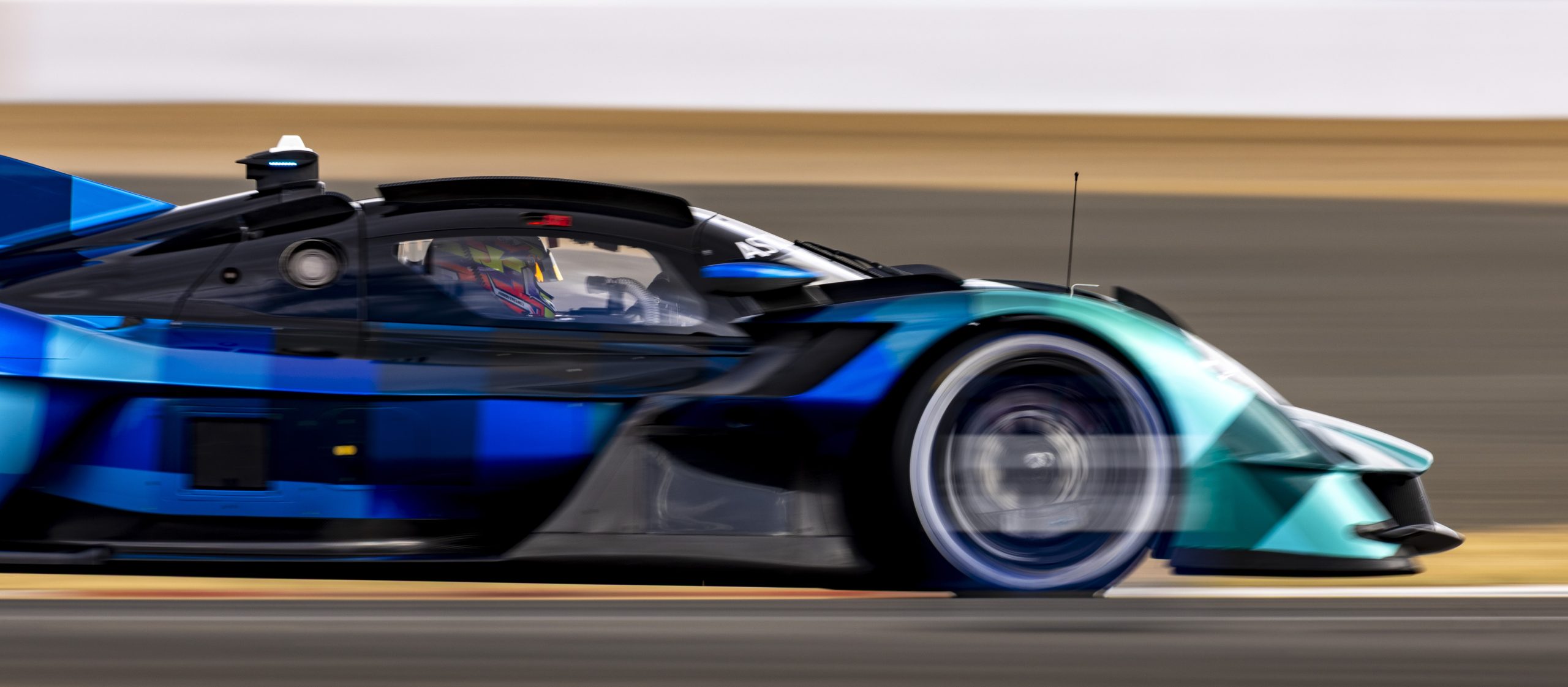 Aston Martin tests its development Valkyrie at Silverstone as the team explores further gains ahead of the 2027 FIA WEC season.