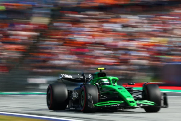 Gabriel Bortoleto on track during qualifying ahead of the Austrian GP