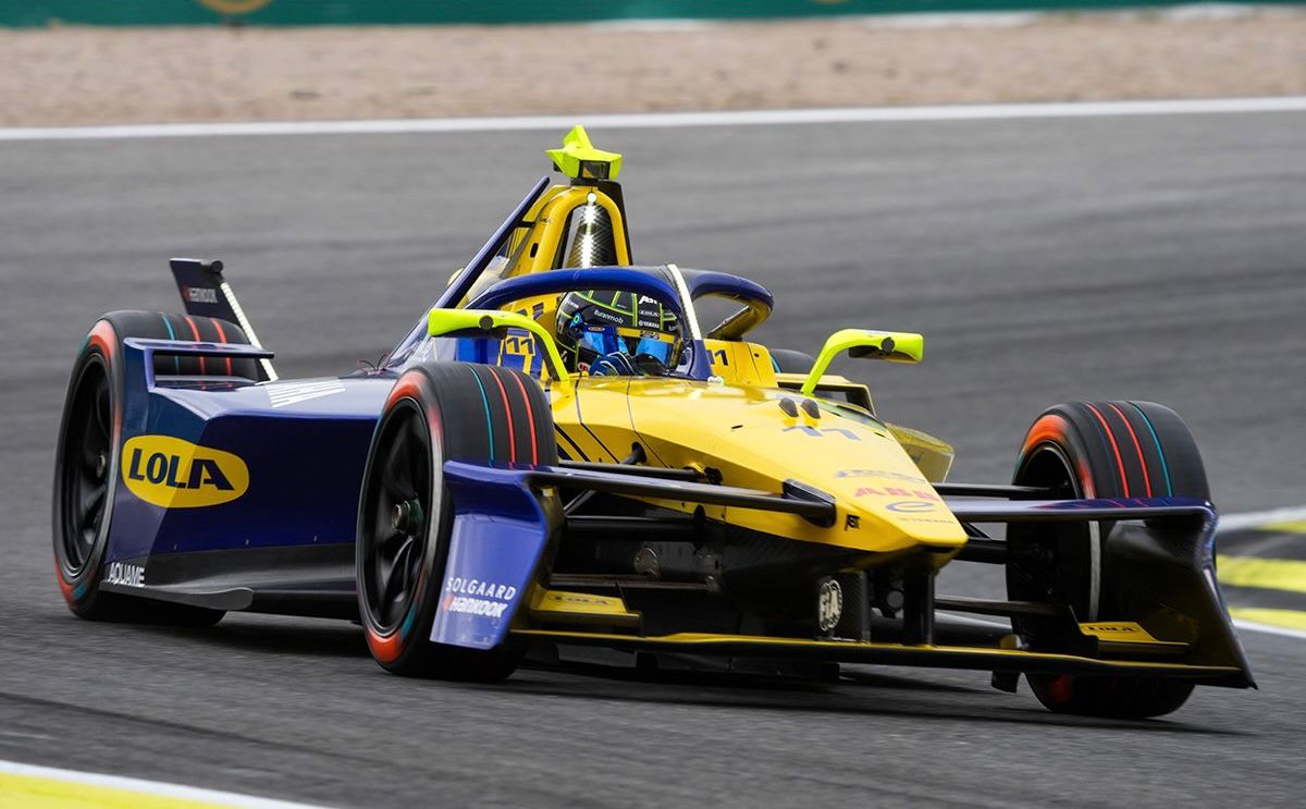 Lola driver on track during Formula E Madrrid E-Prix FP2