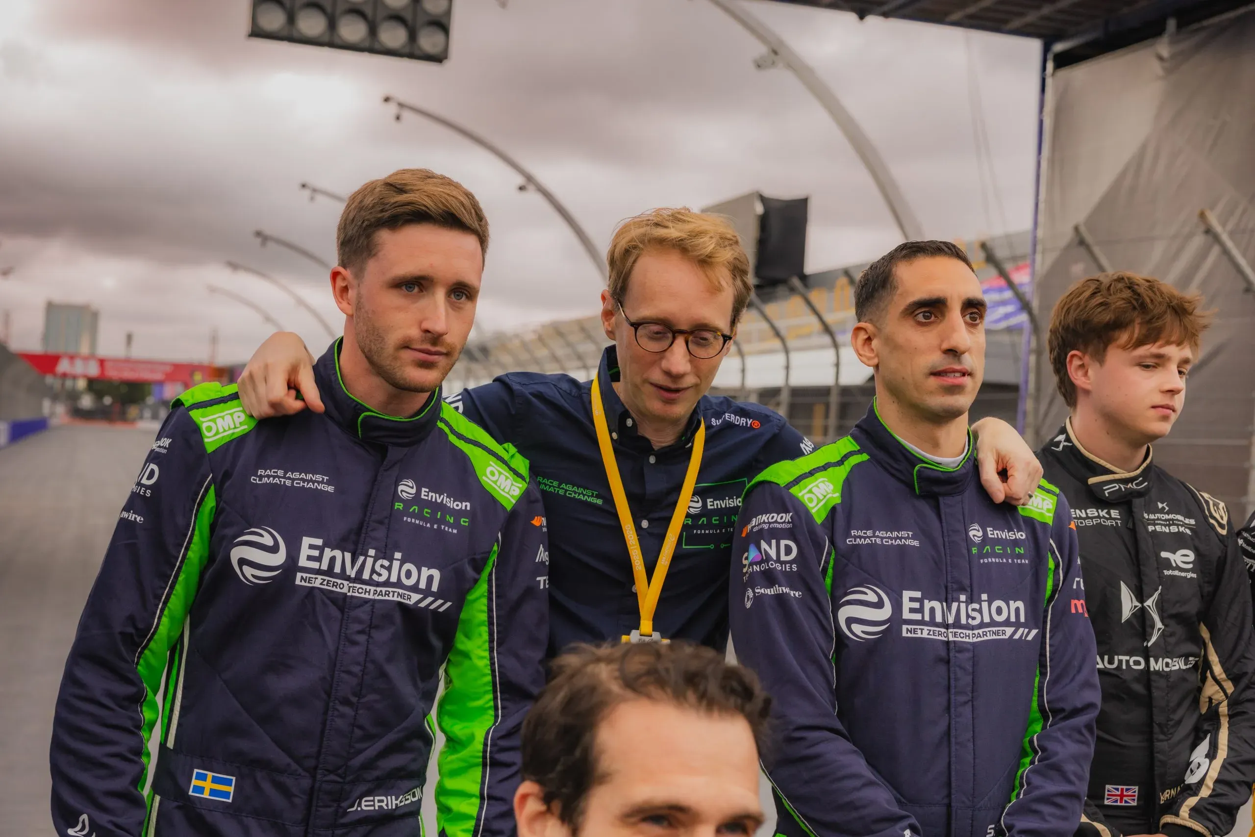 Envision Racing drivers Eriksson and Buemi ahead of the Formula E Mexico City E-Prix