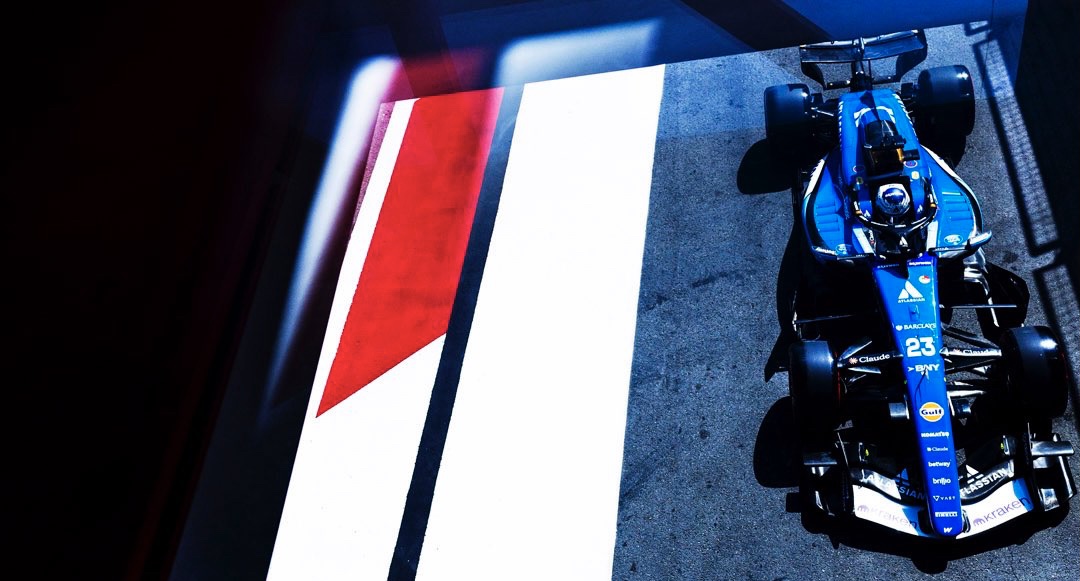 Albon driving his Williams challenger already of the 2026 F1 Azerbaijan GP