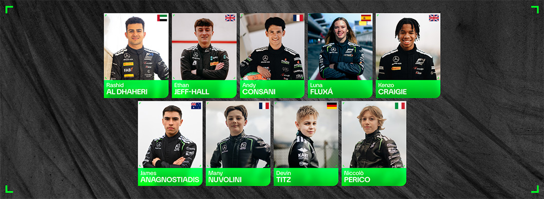 Mercedes F1 Team reveal their 2026 Junior Programme roster.