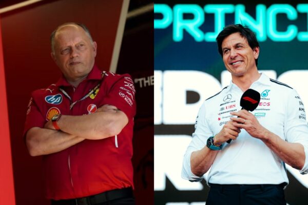 Frederic Vasseur (L) and Toto Wolff (R)