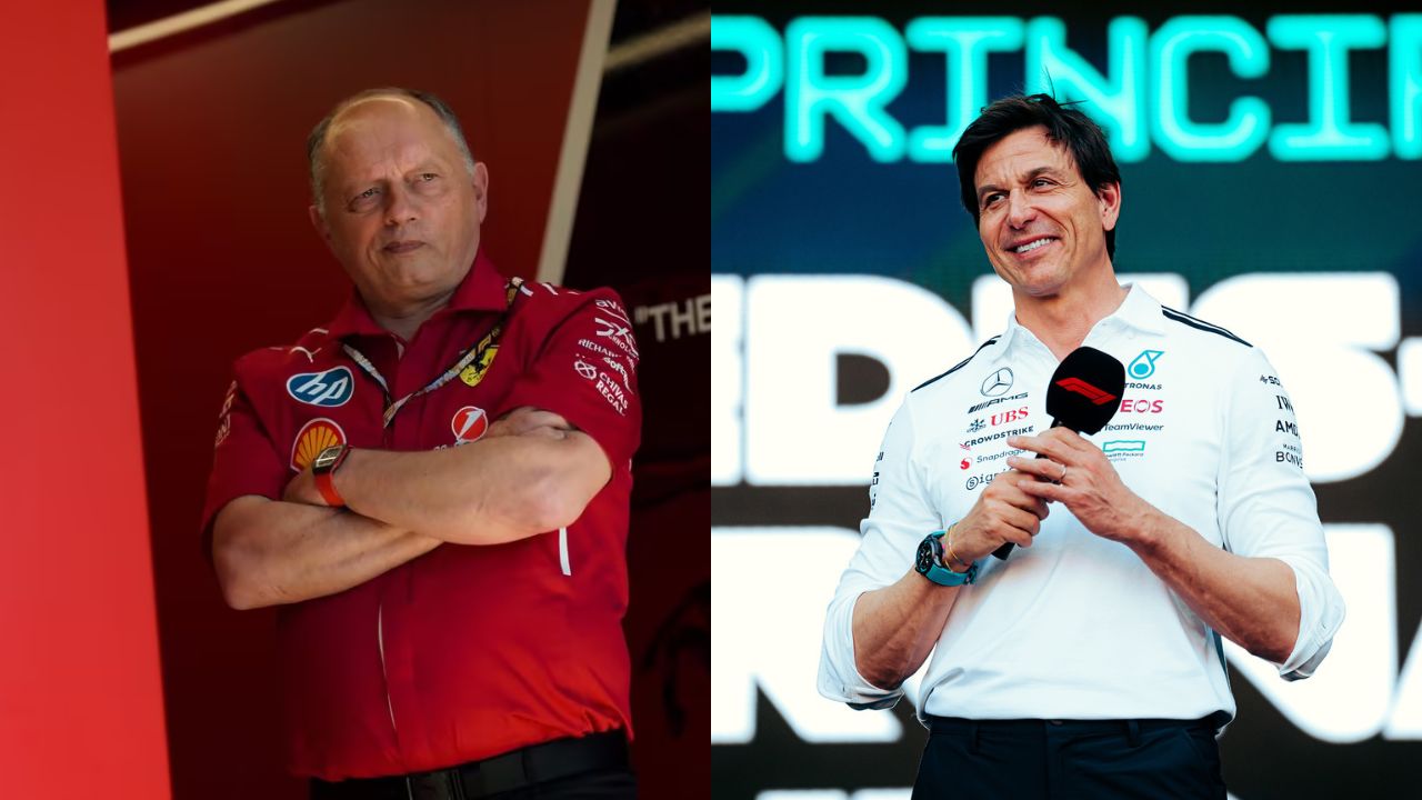 Frederic Vasseur (L) and Toto Wolff (R)