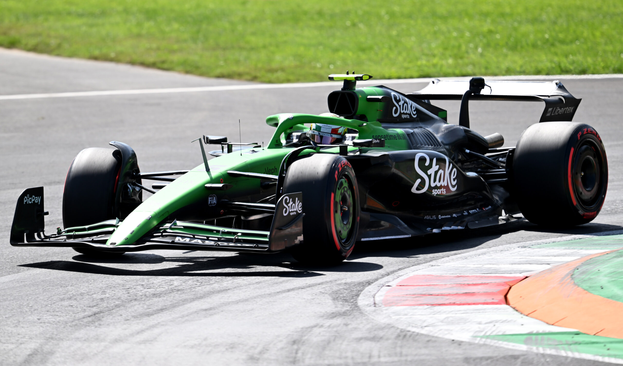 Gabriel Bortoleto driving during F1 Monza Qualifying