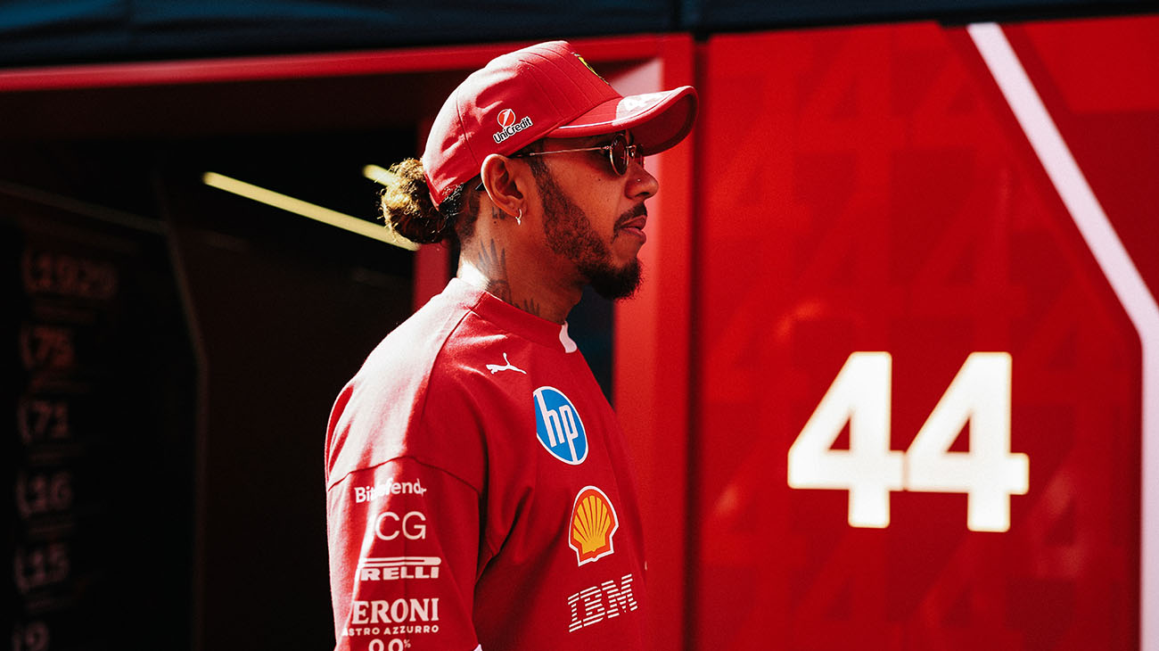 Ferrari F1 driver Lewis Hamilton sees his first race in front of the Tifosi wearing red ahead of the Imola GP.