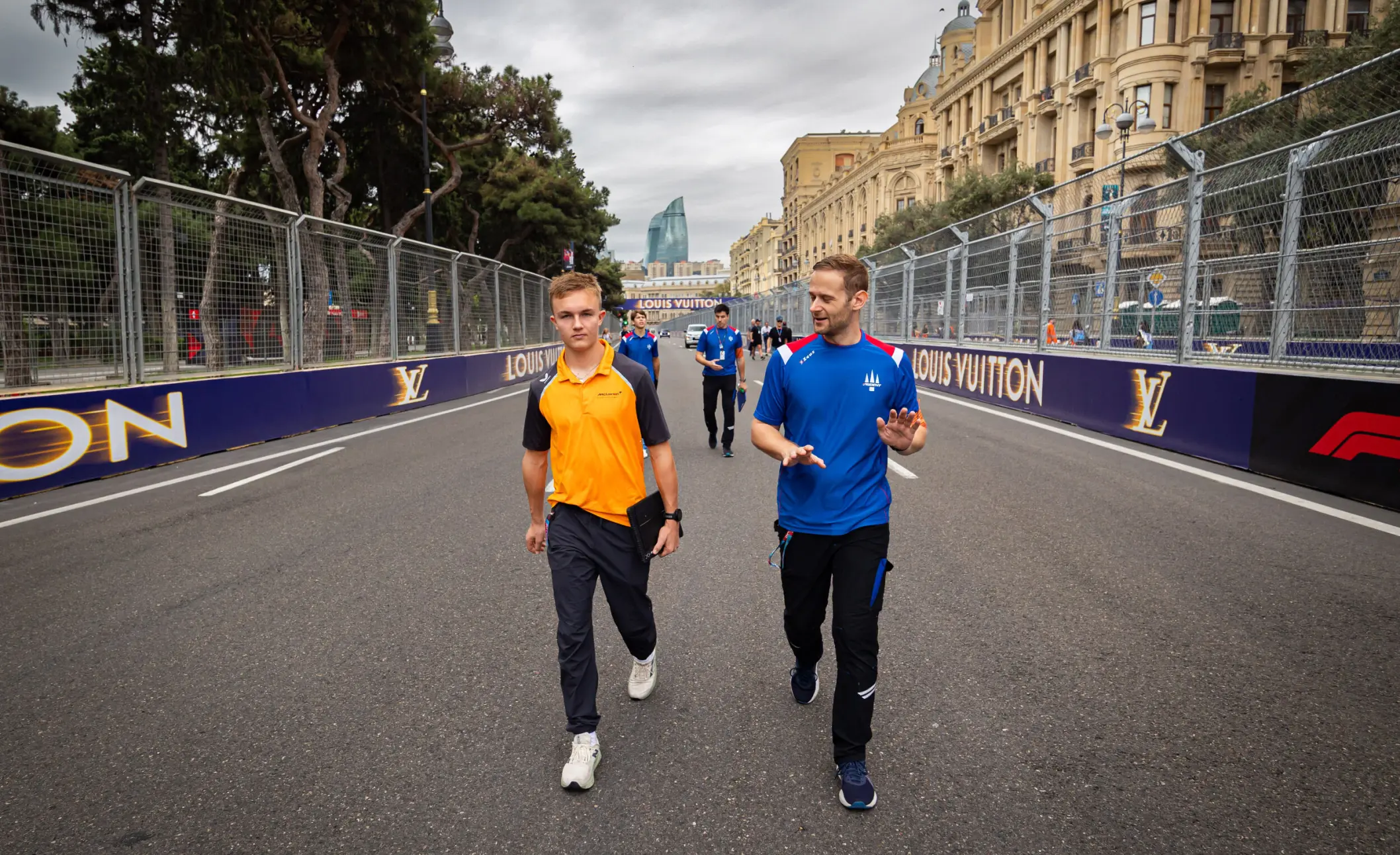 Martinius Stenshorne on Baku track walk with new team - Trident - in F2