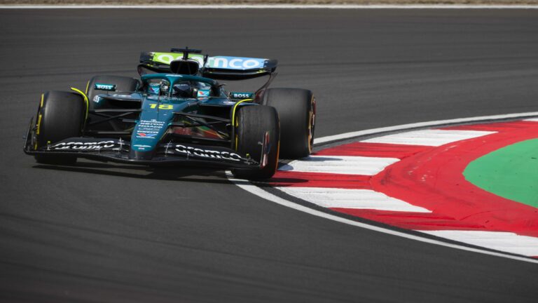 Lance Stroll driving his Aston Martin AMR25 in the F1 Saturday Sprint in Shanghai, the 2025 Chinese Grand Prix.