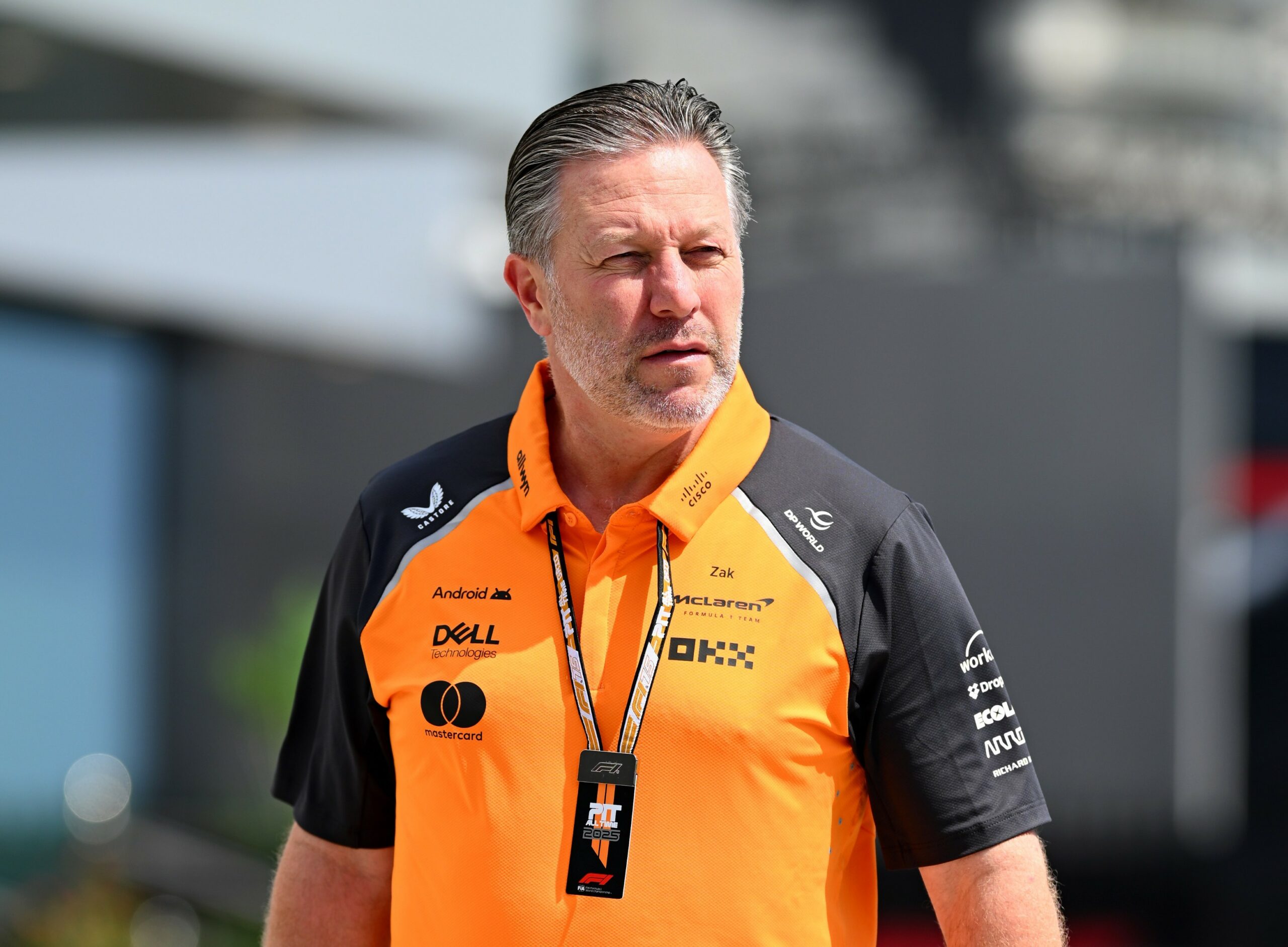McLaren Racing's CEO, Zak Brown, before statements made after winning the 2025 F1 Constructors' Championship