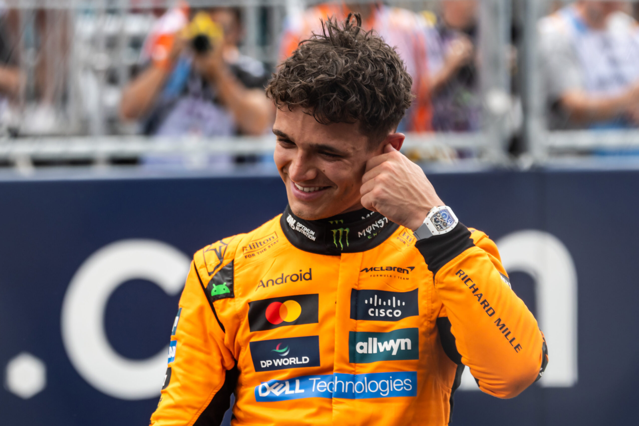 Lando Norris qualifies P2 at the Miami GP
