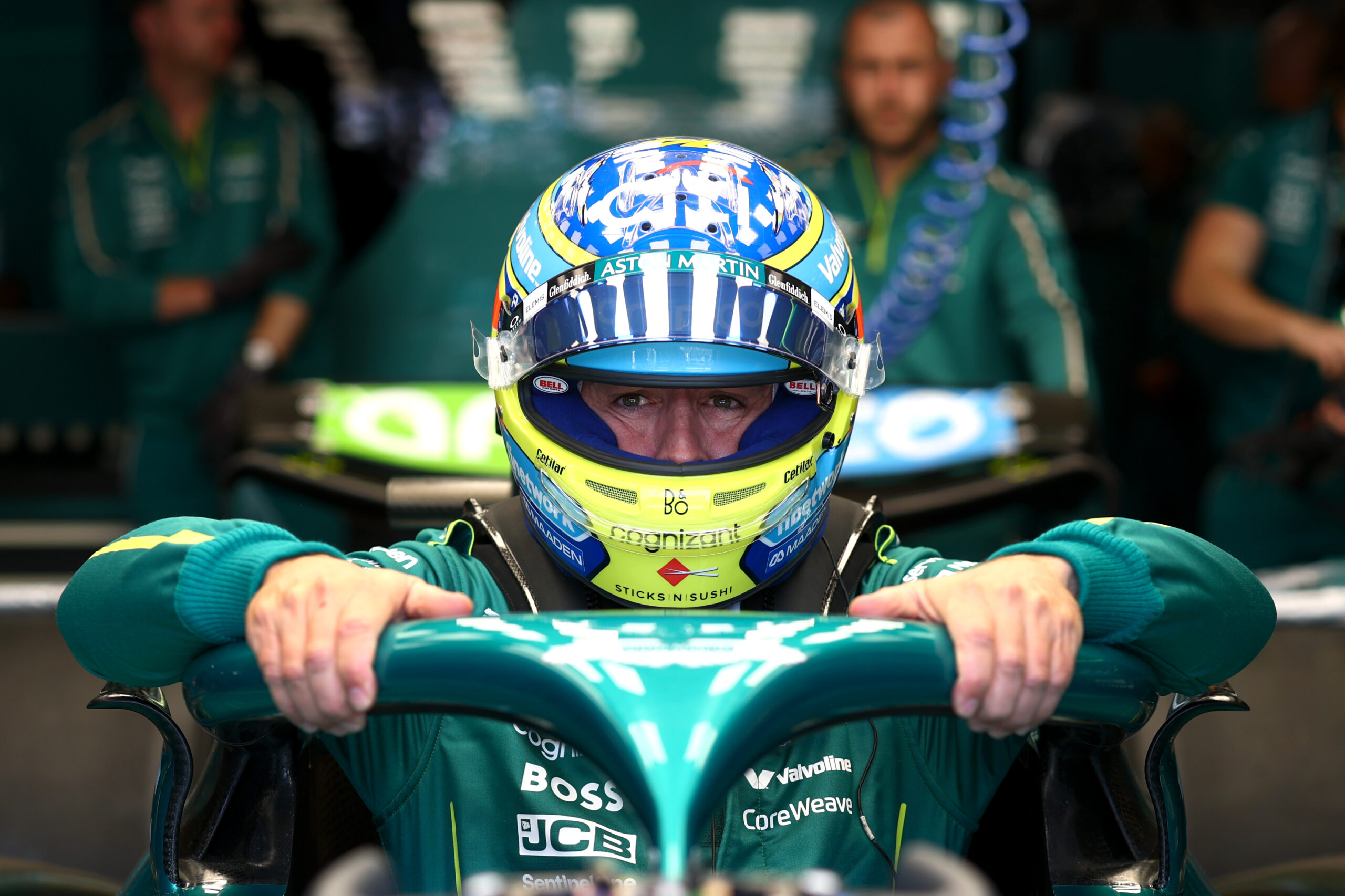 Aston Martin driver Fernando Alonso ahead of the F1 Canadian GP at Circuit Gilles-Villeneuve