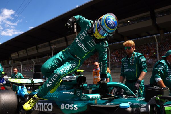 Alonso on using Norris to fend off Bortoleto in F1 Austrian GP Aston Martin driver, Fernando Alonso, getting out of his car after his P7 finish in the F1 Austrian GP
