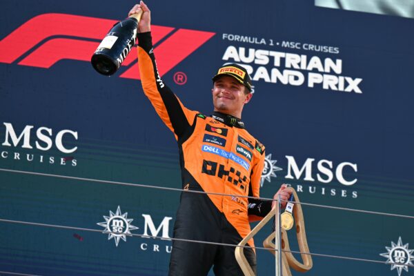 McLaren Racing's Lando Norris during his win at the 2025 F1 Austrian GP.