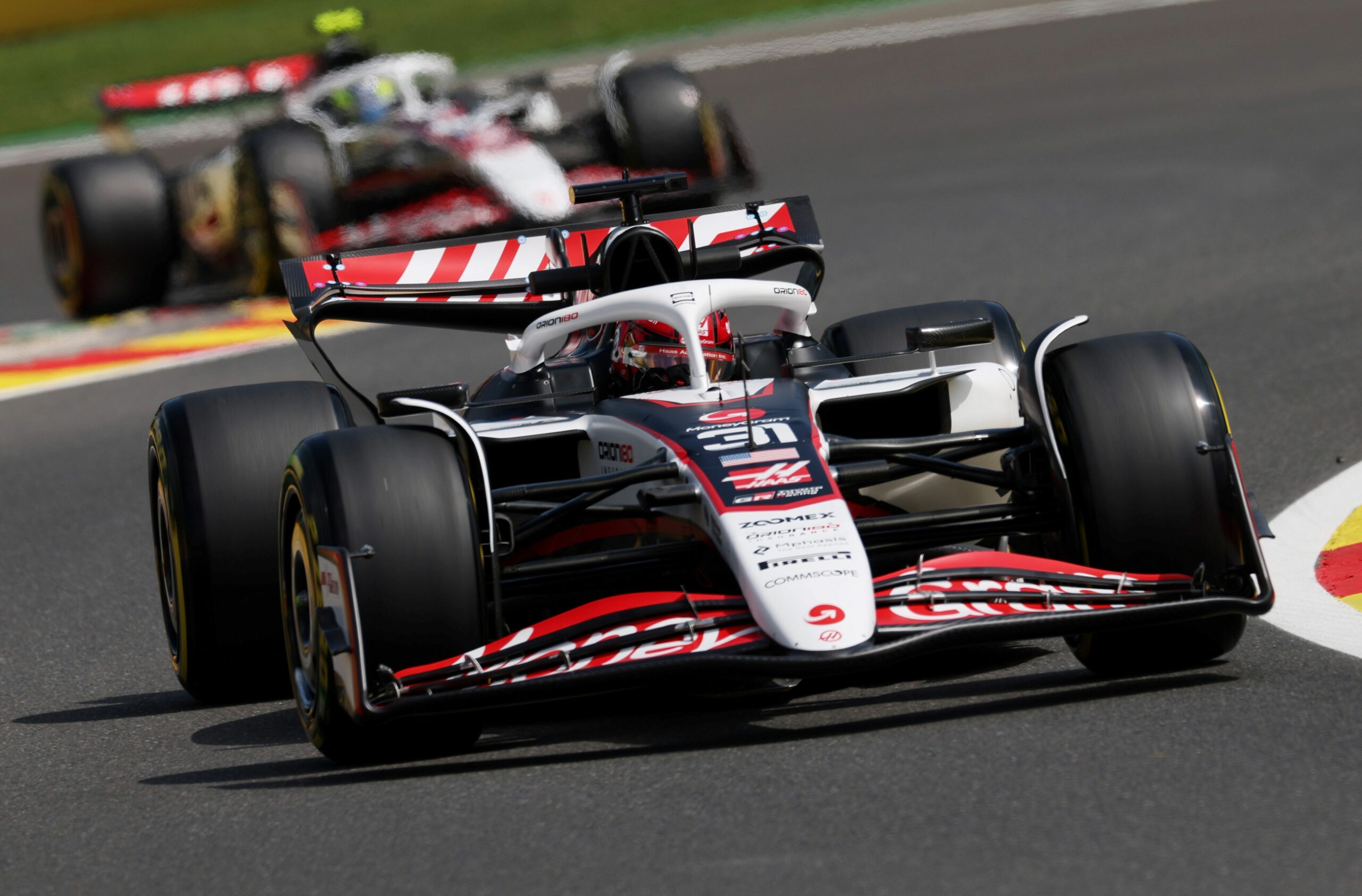Haas makes double SQ3 appearance with Ocon (P5) leading Bearman (P7) at the 2025 F1 Belgian GP.