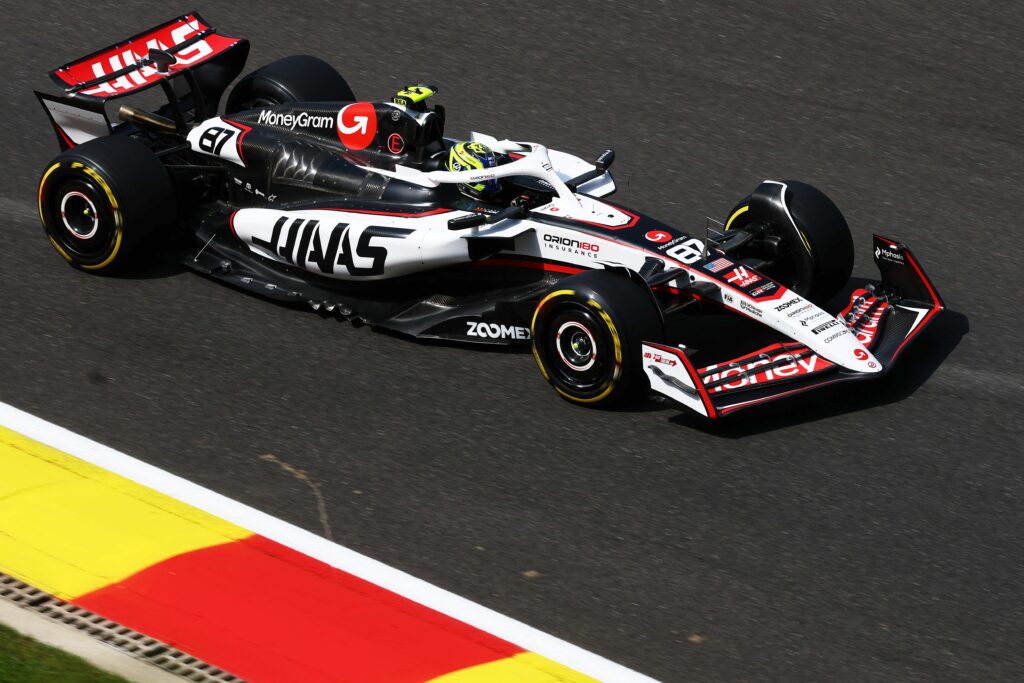 Haas F1 Team's Oliver Bearman at the 2025 Belgian GP.