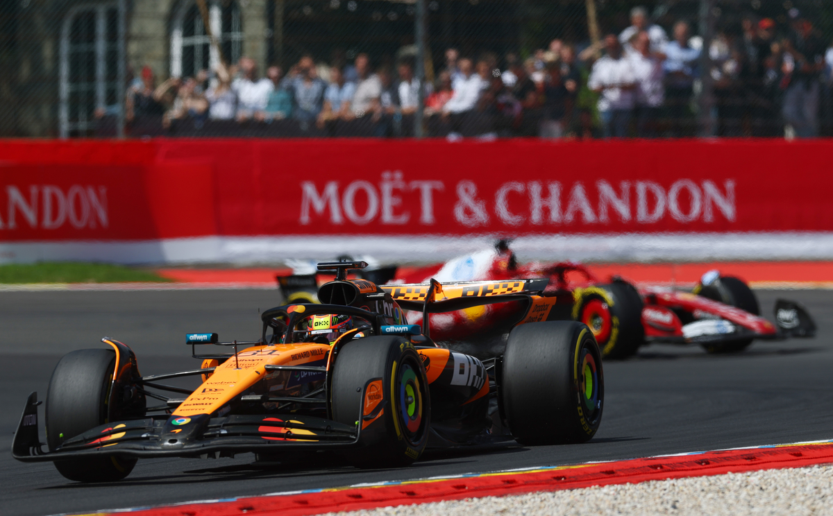 SPA, BELGIUM - JULY 26: Oscar Piastri of Australia driving the (81) McLaren MCL39 Mercedes on track during the Sprint ahead of the F1 Grand Prix of Belgium at Circuit de Spa-Francorchamps on July 26, 2025 in Spa, Belgium.