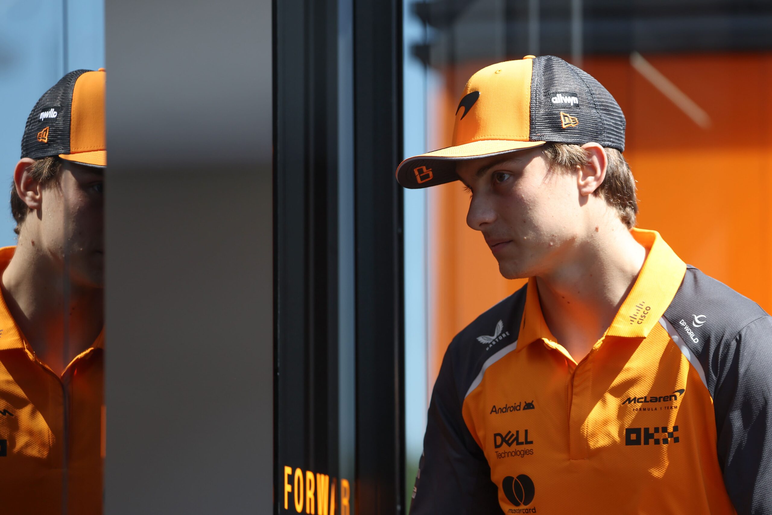 McLaren's Oscar Piastri during media day at 2025 F1 Hungarian GP.