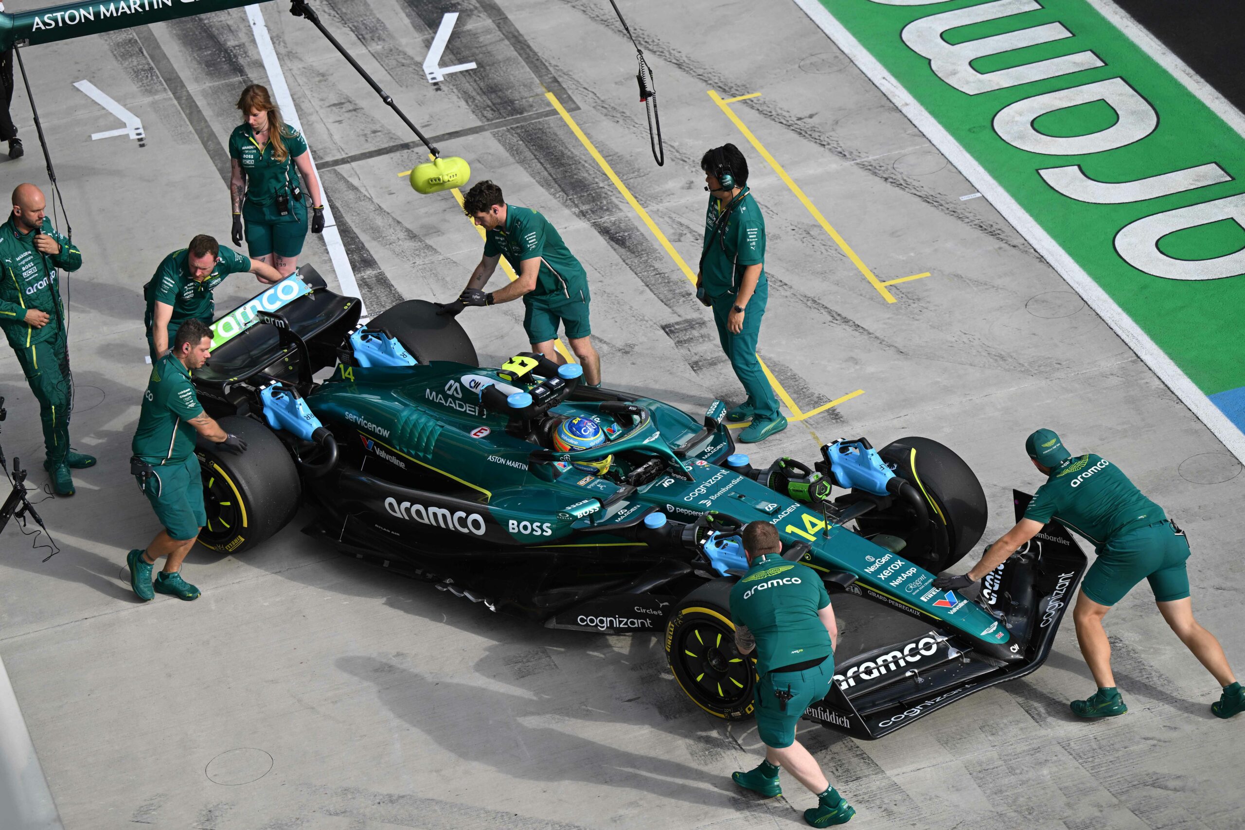 Fernando Alonso of Aston Martin F1 Team at the 2025 Hungarian Grand Prix.