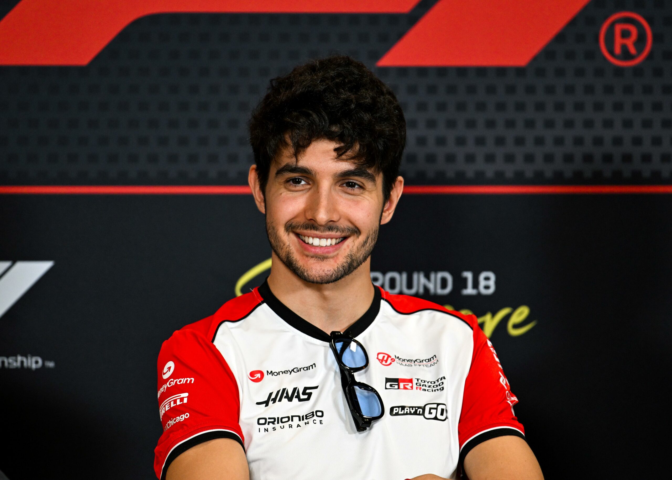 MoneyGram Haas F1 Team's Esteban Ocon ahead of the 2025 F1 Singapore GP