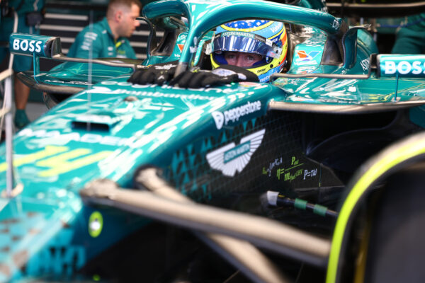 Alonso claims Aston Martin to be ninth fastest team after F1 US GP Fernando Alonso for Aston Martin F1 Team prepares to drive in the garage during practice ahead of the F1 US GP