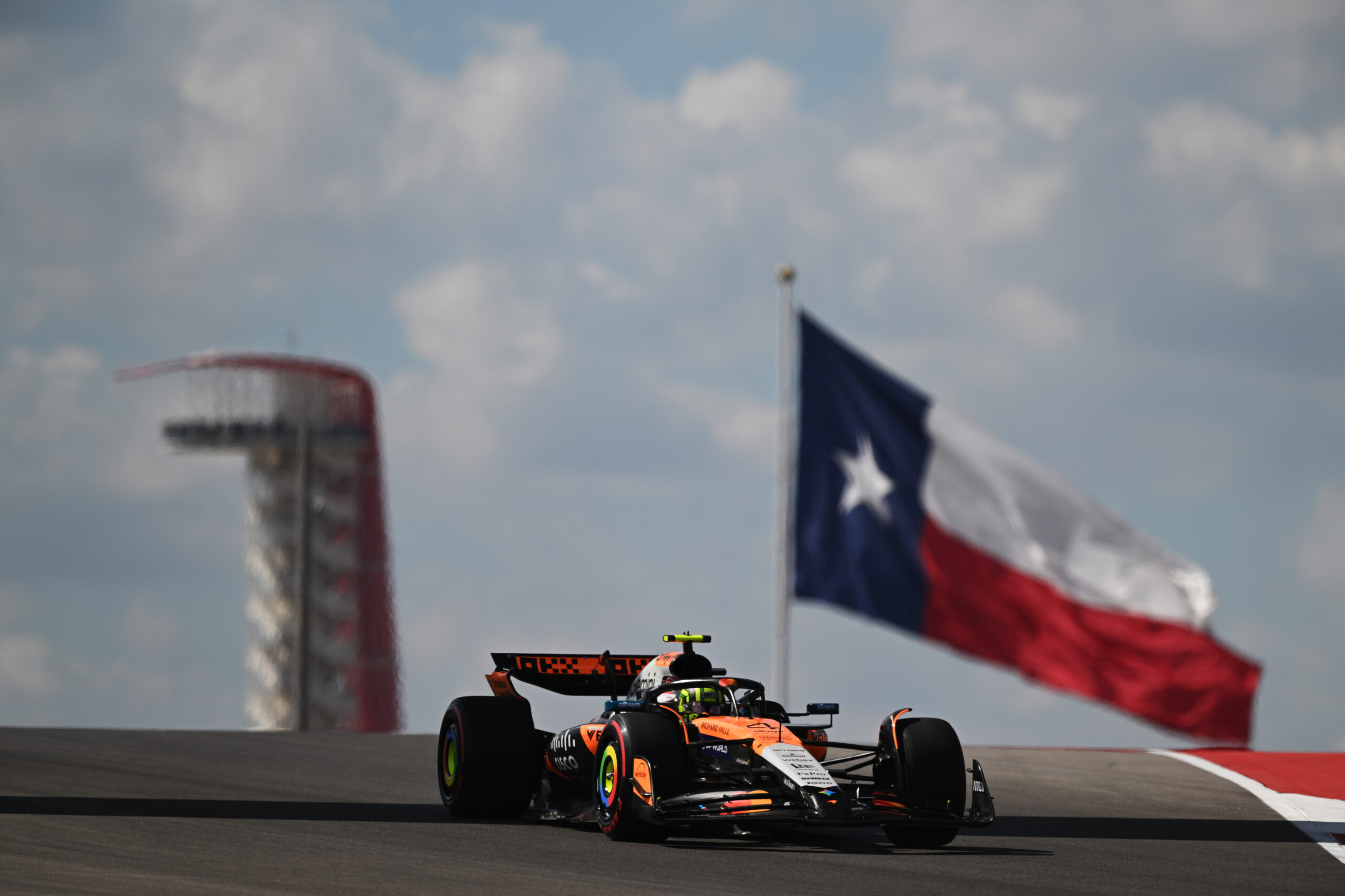 Lando Norris reflects on a strong showing in F1 US GP Sprint Qualifying, saying he’s “pretty happy” with P2.