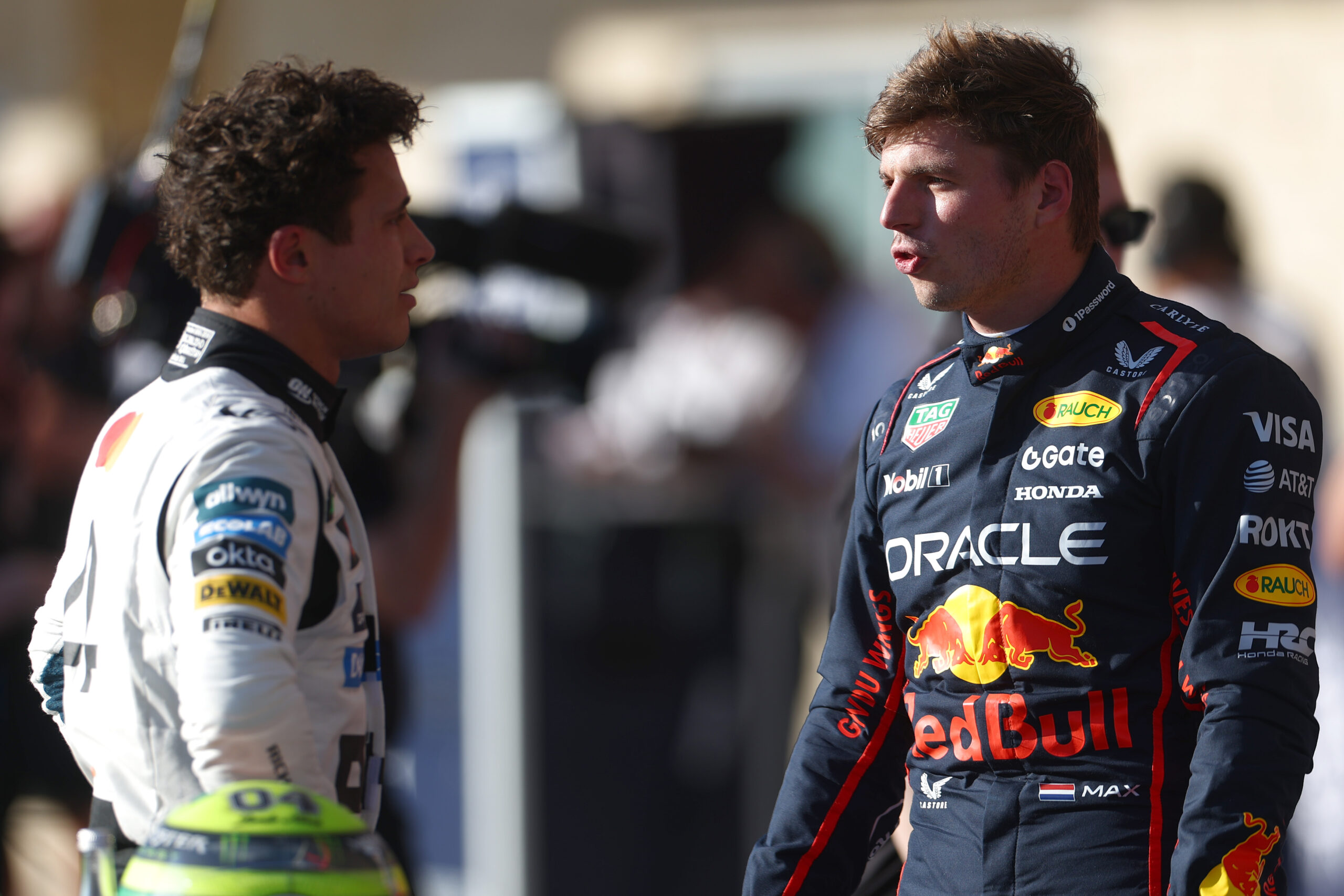 McLaren Racing's Lando Norris with Max Verstappen.