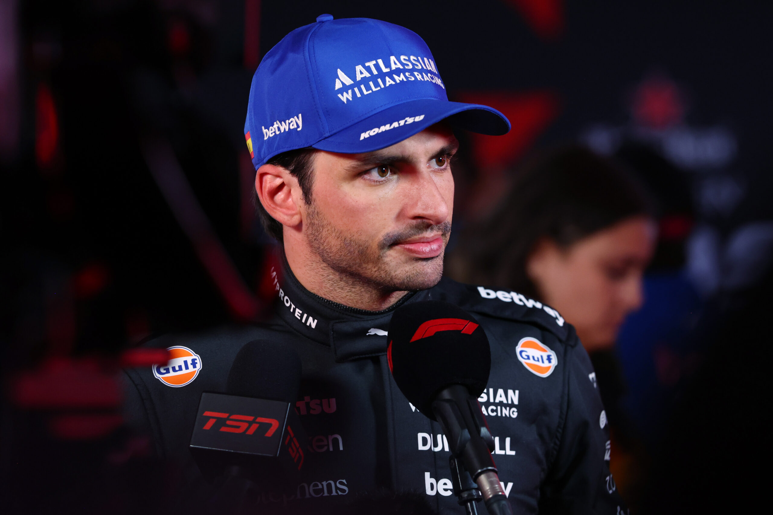 Carlos Sainz at the 2025 F1 Las Vegas GP
