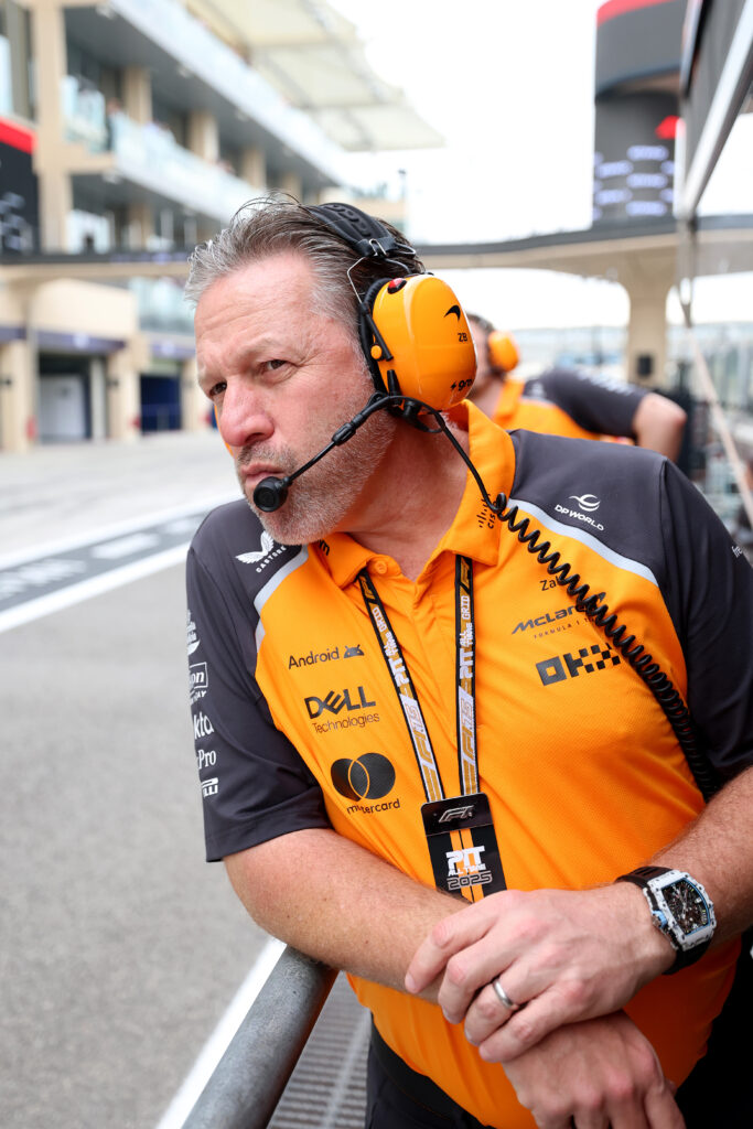Zak Brown in Abu Dhabi GP 202, months before the MCL40 Launch and f1 2026 season.