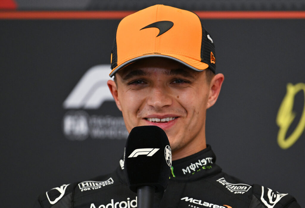 2025 World Champion Lando Norris has confirmed he will use number 1 on his McLaren car for the 2026 F1 season.