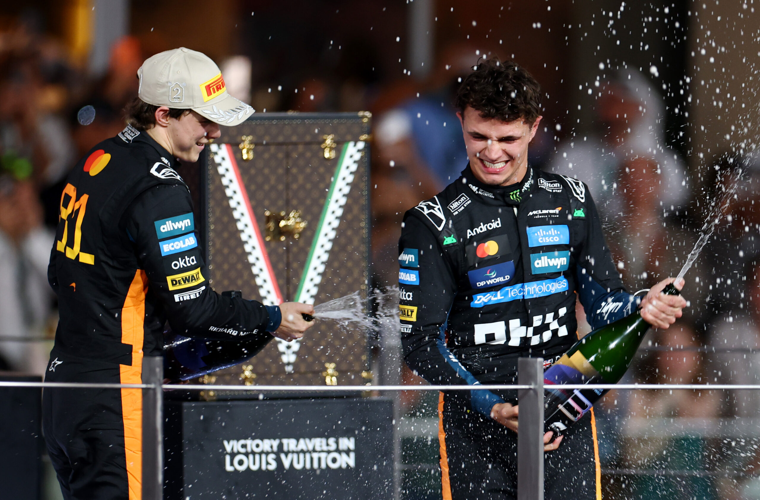 Lando Norris and Oscar Piastri in FP2 for McLaren in F1, image from Abu Dhabi 2025, illustrating Australian GP 2026 preview