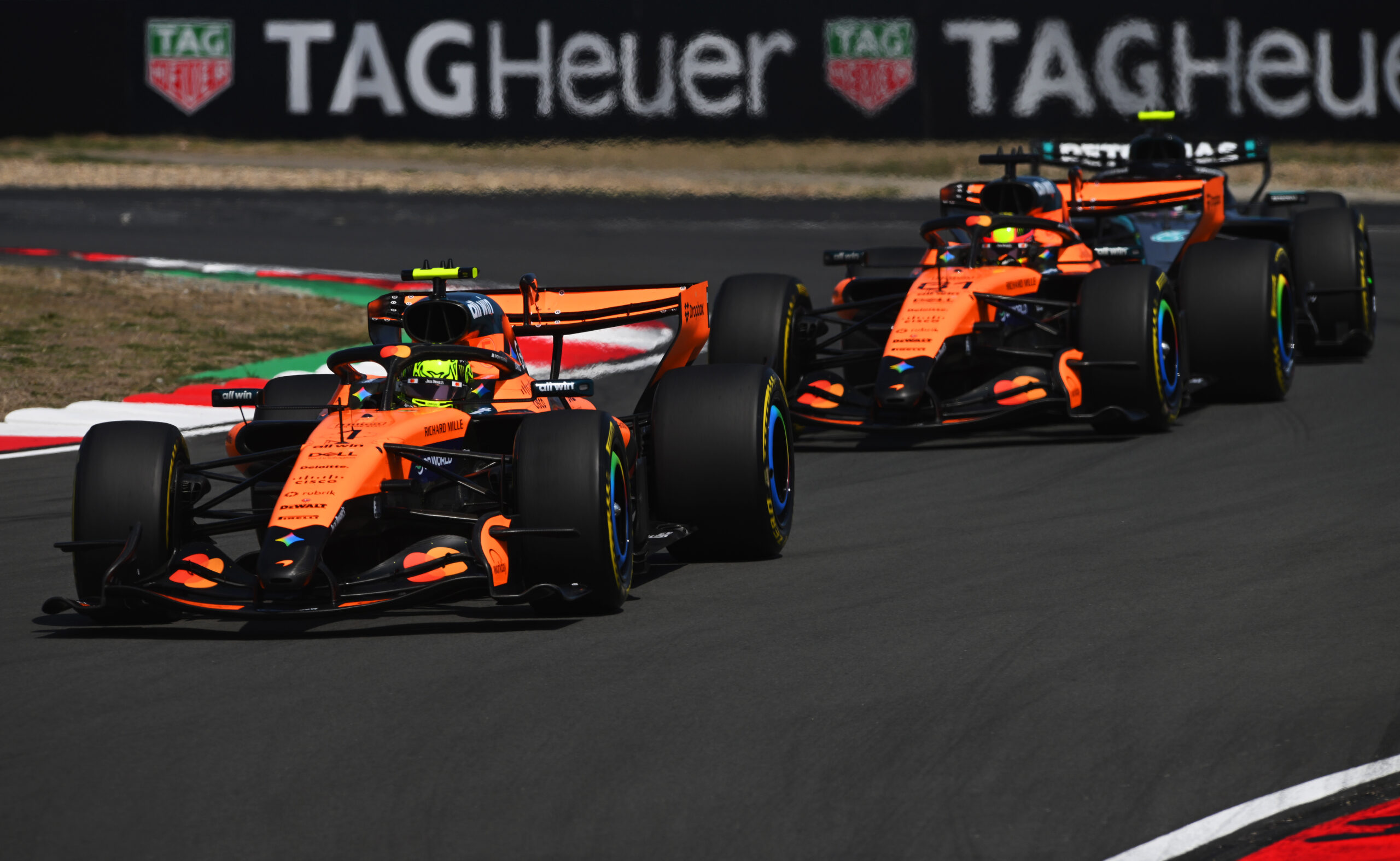 McLaren drivers Norris and Piastri are confident in McLaren's upgrades but cautious about challenging Mercedes at the 2026 F1 Canadian GP.