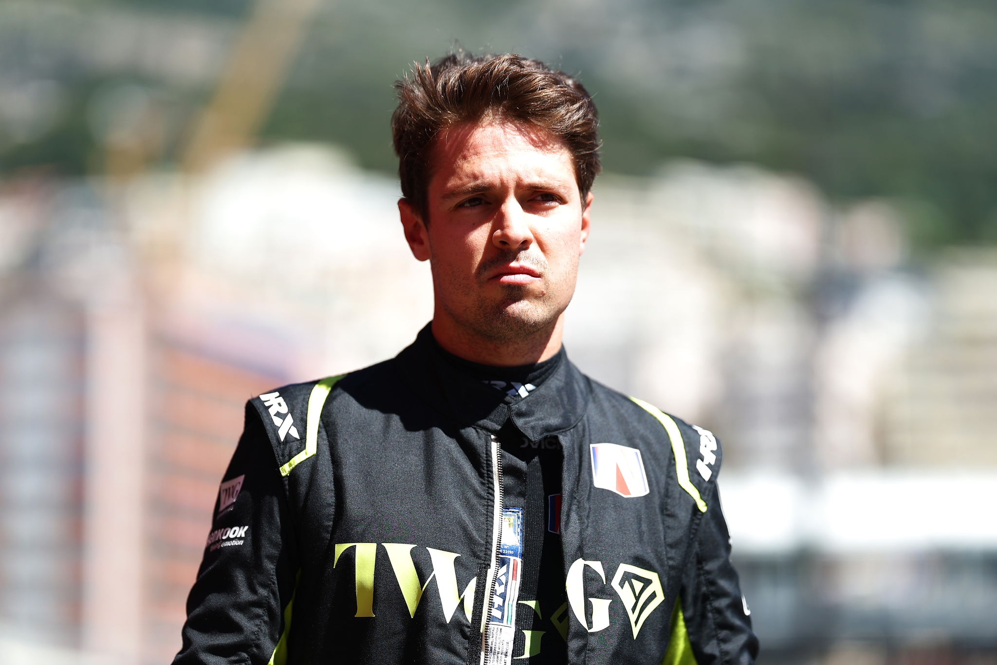 Felipe Drugovich and Andretti Formula E looks on during qualifying, ahead of the Monaco E-Prix Race 1
