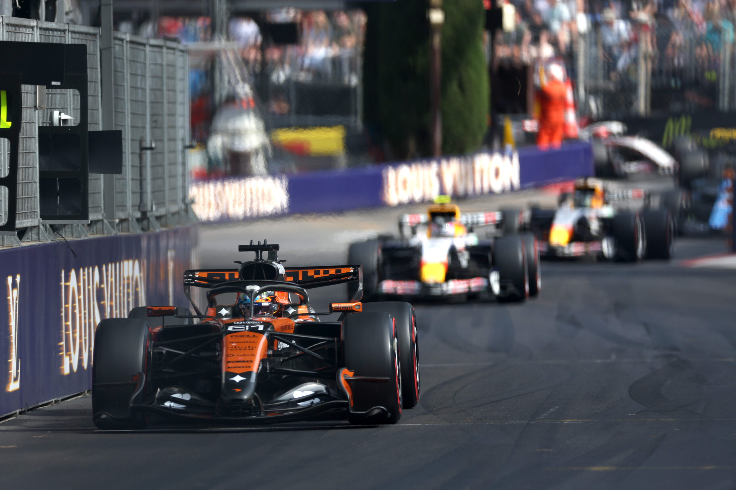 MONTE-CARLO, MONACO - JUNE 07: Oscar Piastri of Australia driving the (81) McLaren MCL40 Mercedes on track during the F1 Grand Prix of Monaco at Circuit de Monaco on June 07, 2026 in Monte-Carlo, Monaco. Andrea Stella reflects on 2026 F1 Monaco GP