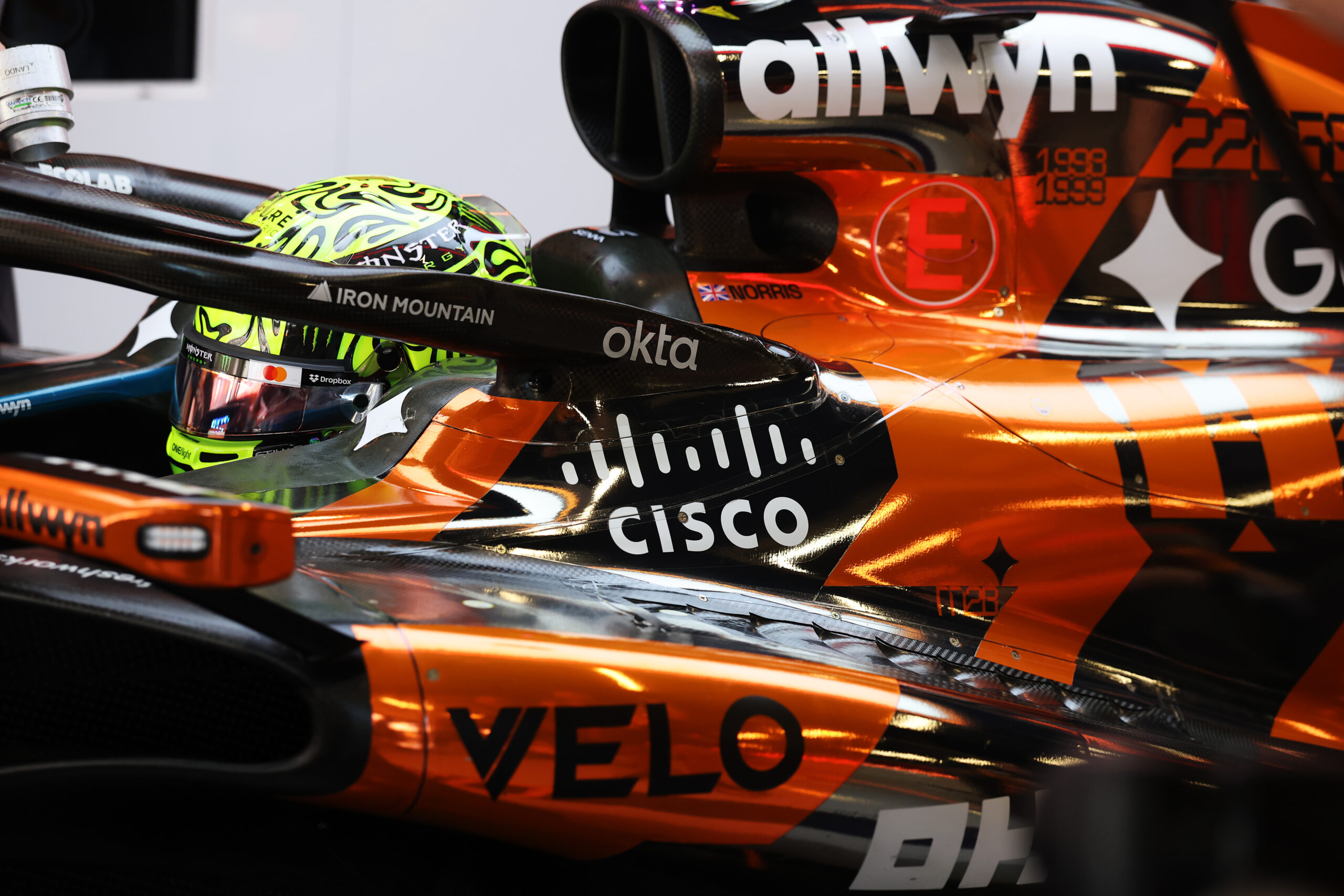 BARCELONA, SPAIN - JUNE 13: Lando Norris of Great Britain and McLaren prepares to drive during qualifying ahead of the F1 Grand Prix of Barcelona-Catalunya at Circuit de Barcelona-Catalunya on June 13, 2026 in Barcelona, Spain. Lando Norris speaks ahead of the 2026 F1 Austrian GP