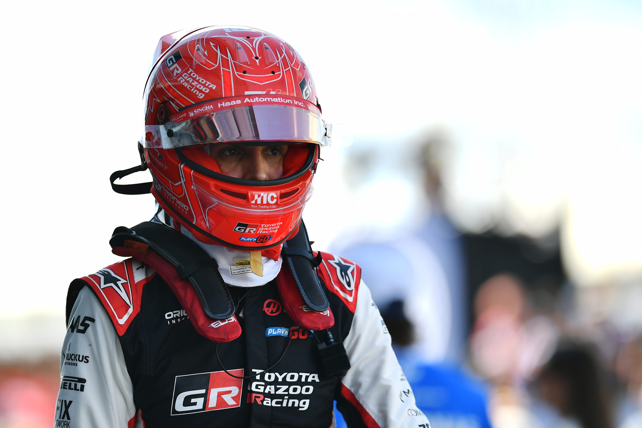 NORTHAMPTON, ENGLAND - JULY 04: Esteban Ocon of France and Haas F1 in parc ferme during the Sprint ahead of the F1 Grand Prix of Great Britain at Silverstone Circuit on July 04, 2026 in Northampton, England. (Photo by James Sutton/Sutton Images)