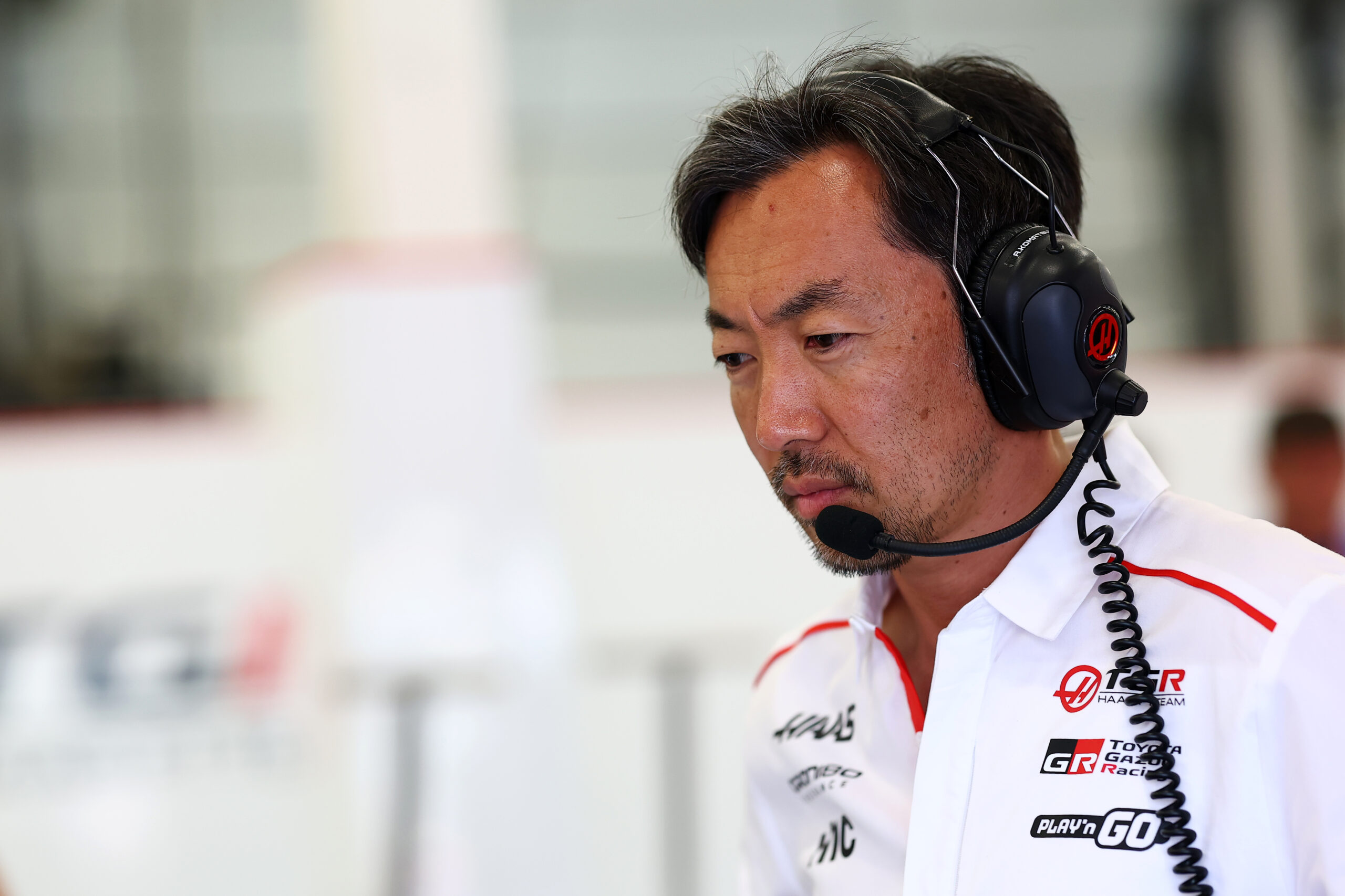 Ayao Komatsu, Team Principal of Haas F1, prior to qualifying ahead of the F1 Grand Prix of Great Britain at Silverstone Circuit.