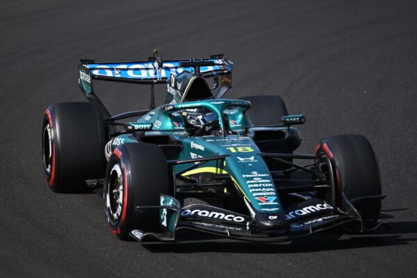 Lance Stroll on track at the 2026 F1 FIA Hungary GP for Aston Martin