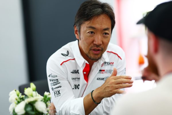 Ayao Komatsu of Haas F1 Team reacts on the decision to split ways with Esteban Ocon.