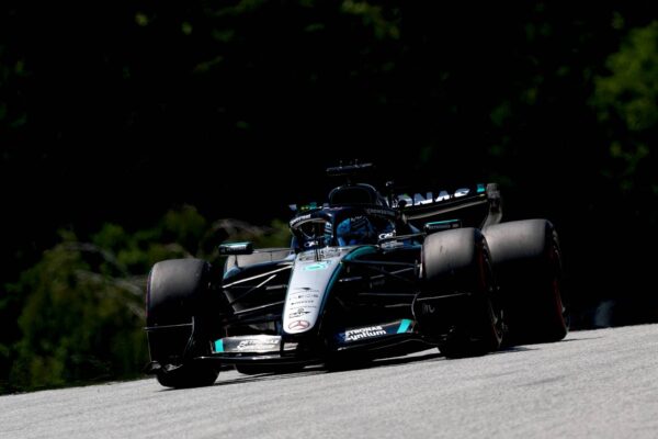 Pole Sitter George Russell driving during F1 Austrian GP Qualifying