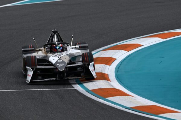 Race winner Mitch Evans in the Miami Formula E Race