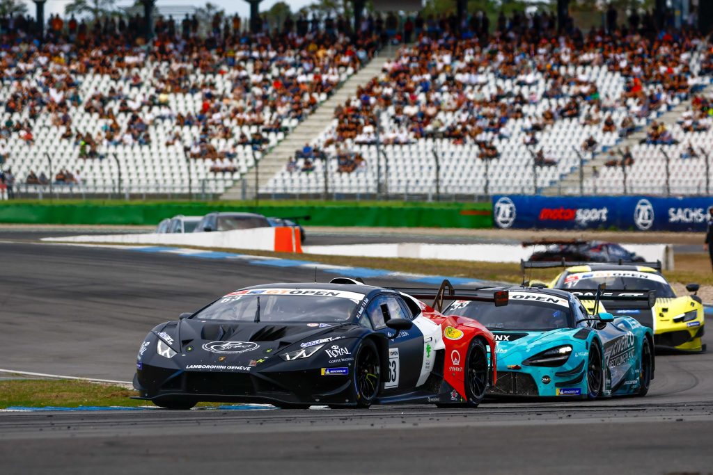 Emson and Lebbon extend their 2026 GT Open lead to 23 points after a wet Hockenheim win, as Moncini and Testa claim a maiden victory.